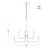 Abner 9 Light Chandelier 32 Inch Tall and 32 Inch Wide by Maxim - 24869