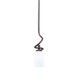 Capri 1 Light Stem Hung Mini Pendant 17 Inch Tall X 4.5 Inch Wide by Toltec - 901-17-45