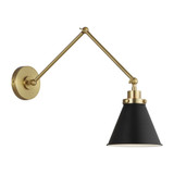 Wellfleet 1 Light Double Arm Cone Task Wall Sconce by Visual Comfort Studio - CW1151