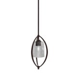 Marquise 1 Light Stem Hung Square Mini Pendant 15.5 x 7.25 Inch by Toltec - 2401-54