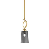 Cavella 1 Light Stem Hung Mini Pendant 13.5 Inch X 4.5 Inch Wide by Toltec - 3901-135-45