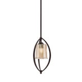 Marquise 1 Light Stem Hung Down Mini Pendant 15.5 x 7.25 Inch by Toltec - 2401-503