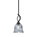 Cavella 1 Light Stem Hung Mini Pendant 13.5 Inch and 7 Inch Wide by Toltec - 3901-135-7