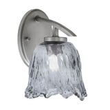 Kurve 1 Light Down Wall Sconce 10 Inch Tall and 7 Inch Wide by Toltec - 3720-10-7