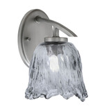 Kurve 1 Light Down Wall Sconce 10 Inch Tall and 7 Inch Wide by Toltec - 3720-10-7