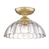 Audra 1 Light 11.75 Inch Wide Semi Flush Mount by Golden - 6952-SF