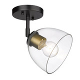 Roxie 1 Light 6.25 Inch Wide Semi Flush Mount by Golden - 6958-SF