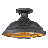 Bartlett 2 Light 14 Inch Wide Semi Flush Mount by Golden - 7312-SF