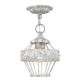 Ferris 1 Light 7.5 Inch Wide Semi Flush Mount by Golden - 7856-1SF