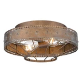 Ferris 3 Light 14 Inch Wide Flush Mount by Golden - 7856-FM