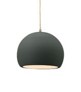 Radiance 1 Light Small Globe Pendant with Twisted Cord by Justice Design - CER-6530TWST