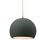 Radiance 1 Light Small Globe Pendant with Twisted Cord by Justice Design - CER-6530TWST