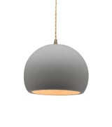 Radiance 1 Light Small Globe Pendant with Beige Cord by Justice Design - CER-6530TC