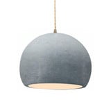 Radiance 1 Light Medium Globe Concrete Pendant by Justice Design - CER-6535-CONC