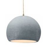 Radiance 1 Light Medium Globe Concrete Pendant by Justice Design - CER-6535-CONC