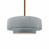 Radiance 1 Light Medium Tier Concrete Pendant by Justice Design - CER-6543-CONC