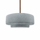 Radiance 1 Light Medium Tier Concrete Pendant by Justice Design - CER-6543-CONC