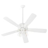 Ovation 5 Blade Ceiling Fan with Light Kit 18.25 x 52 Inch Wide by Quorum  - 4525-24