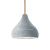 Radiance 1 Light Small Droplet Pendant with Rigid Stem by Justice Design - CER-6560RIGID