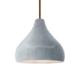 Radiance 1 Light Medium Droplet Pendant with Rigid Stem by Justice Design - CER-6563RIGID