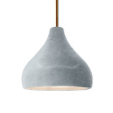 Radiance 1 Light Medium Droplet Pendant with Rigid Stem by Justice Design - CER-6563RIGID