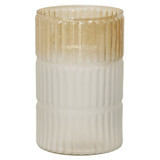 Pleated Ombre Glass Vase 12 Inch Tall and 8 Inch Wide by Stylecraft - AI11378