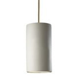 Radiance 1 Light Large Cylinder Pendant with 13 Inch Tall by Justice Design - CER-9625-RIGID