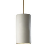 Radiance 1 Light Large Cylinder Pendant with 13 Inch Tall by Justice Design - CER-9625-RIGID