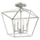Gabriel 4 Light 13 Inch Wide Semi Flush Mount by Quorum - 304-13