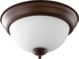 2 Light 11.5 Inch Wide Opal Glass Flush Mount by Quorum - 3063-11