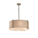 Textile Reveal 6 Light Whte Large Pendant by Justice Design - FAB-9512-WHTE