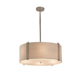 Textile Reveal 6 Light Whte Large Pendant by Justice Design - FAB-9512-WHTE