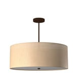 Textile Classic 6 Light Crem Large Pendant by Justice Design - FAB-9592-CREM