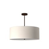 Textile Classic 6 Light Whte Large Pendant by Justice Design - FAB-9592-WHTE