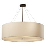 Textile Classic 8 Light Crem Oversized Pendant by Justice Design - FAB-9594-CREM