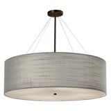 Textile Classic 8 Light Gray Oversized Pendant by Justice Design - FAB-9594-GRAY