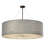 Textile Classic 8 Light Gray Oversized Drum Pendant by Justice Design - FAB-9597-GRAY