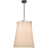 Textile Midtown 2 Light Whte Large Pendant by Justice Design - FAB-9600-WHTE