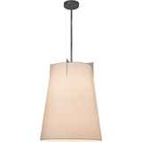 Textile Midtown 2 Light Whte Large Pendant by Justice Design - FAB-9600-WHTE