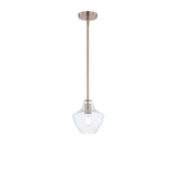 Fusion 1 Light Small Pendant 7.5 Inch Tall by Justice Design - FSN-4177