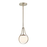 Fusion Pearl 1 Light Small Pendant by Justice Design - FSN-4235-OPAL