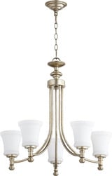 Rossington 5 Light Chandelier 25 inches wide by 25 inches high by Quorum - 6122-5-SO