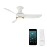 Corona 44 Inc 3 Blade Flush Mount Ceiling Fan and Light Kit by Modern Forms - FH-W2203-139844