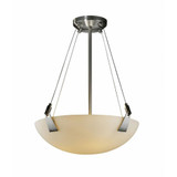 Fusion Tapered Clips 3 Light Large Pendant by Justice Design - FSN-9641-35-OPAL