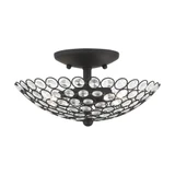 Cassandra 2 Light 11 Inch Wide Semi Flush Mount by Livex - 40441