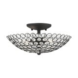 Cassandra 2 Light 13 Inch Wide Semi Flush Mount by Livex - 40443