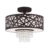 Allendale 2 Light 12.88 Inch Wide Semi Flush Mount by Livex - 40662P