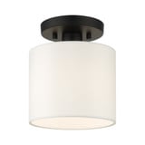 Meridian 1 Light 7 Inch Wide Semi Flush Mount by Livex - 41094