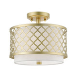 Arabesque 2 Light 11.88 Inch Wide Semi Flush Mount by Livex - 4110M