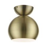 Stockton 1 Light 8 Inch Wide Semi Flush Mount by Livex - 45487